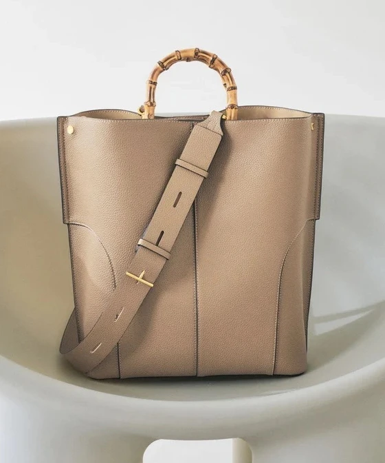 ロペ エポール BAMBOO BAG Large ベージュ系