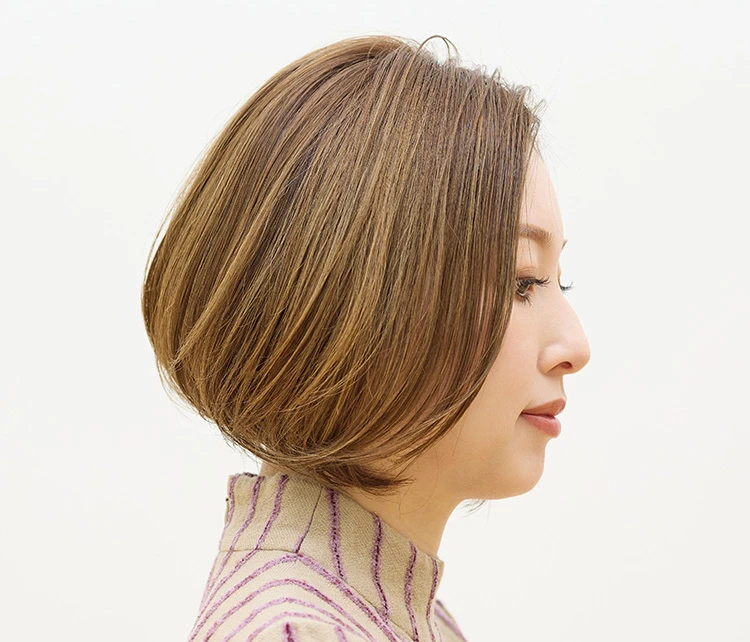 30代ー40代髪型・ショートボブのサイド