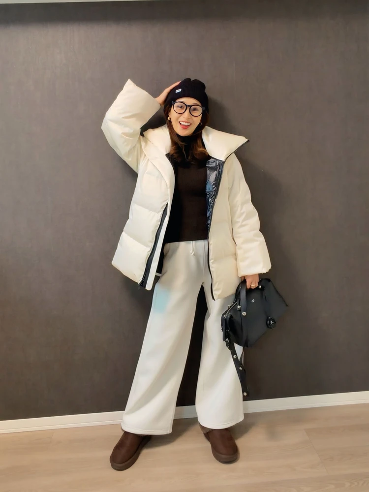 【UNIQLO＋J】ダウンを使ったきれいめカジュアルコーデ
