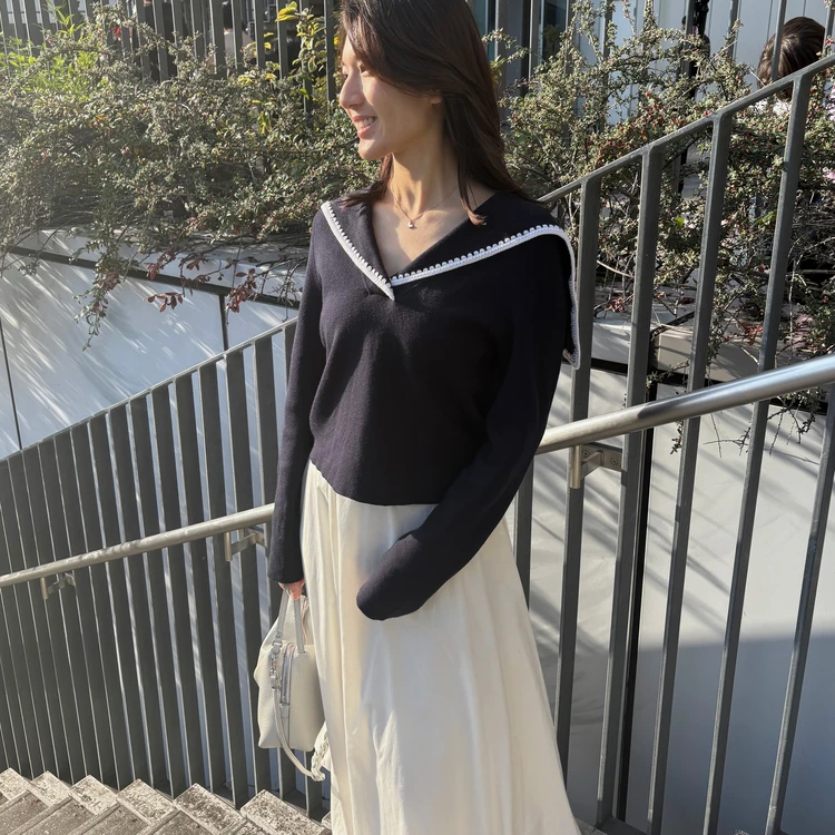 顔まわりが華やかに◎フランス発『Sézane』のセーラーニット_1