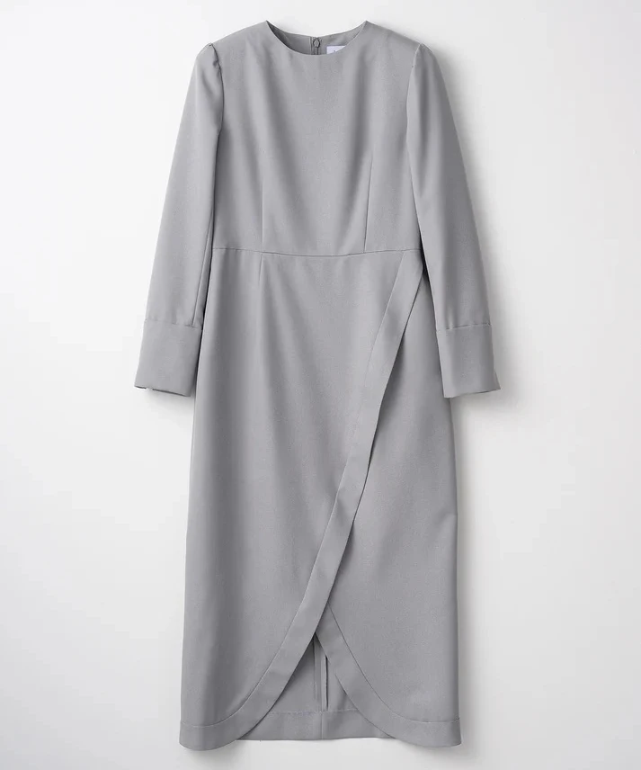 アウディーレ　Tulip hem dress　Light gray