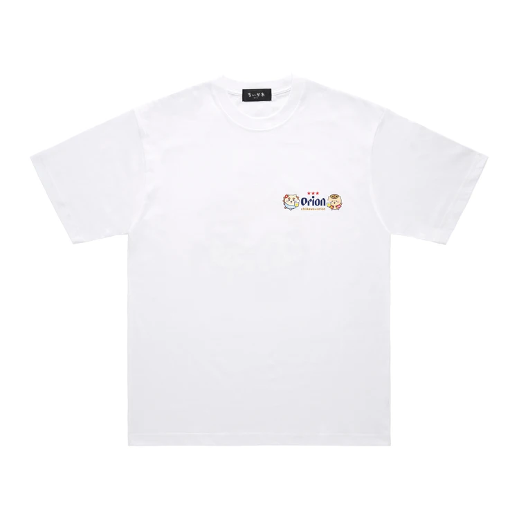 ちいかわ×オリオンビール シーサーのおみやげやさん Tシャツ ホワイト_カンパ～イ表