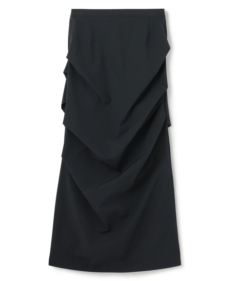 BEIGE, YANN / サイドタックIラインロングスカート ブラック