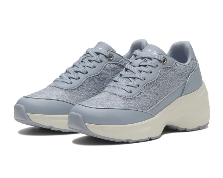 ホーキンススポーツ　厚底スニーカー　ライトブルー