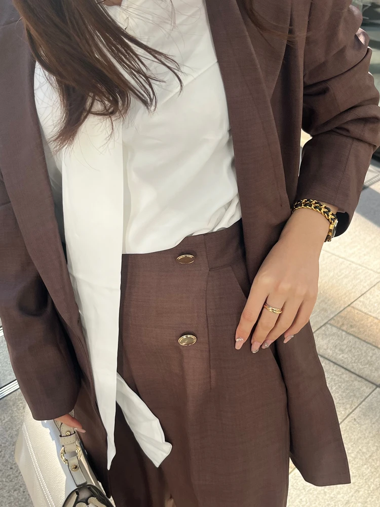 【TONAL×貴島明日香】ブラウンカラーのマルチセットアップでオフィスカジュアルコーデ♥_4_1