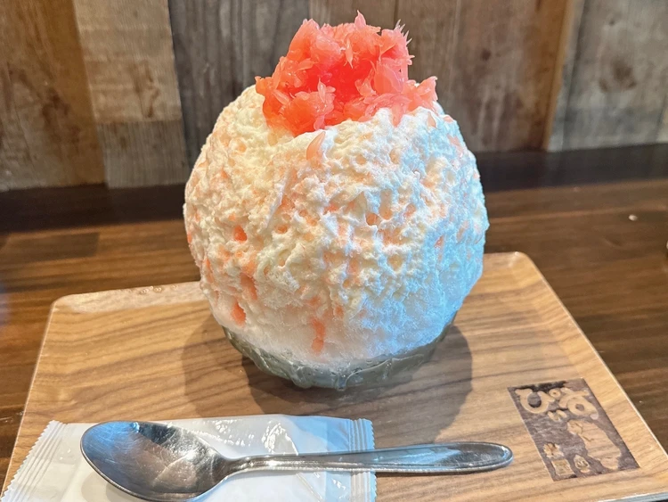 かんきつレアチーズのかき氷