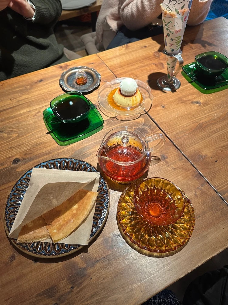 クレープとプリン