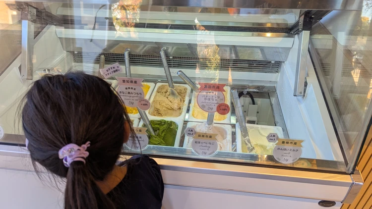 名物のジェラートは、地元産の