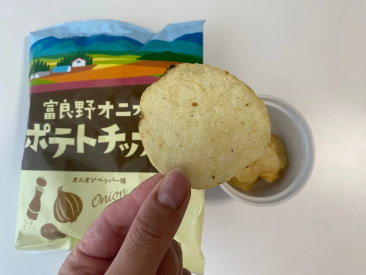 ポテトチップスのアップの写真