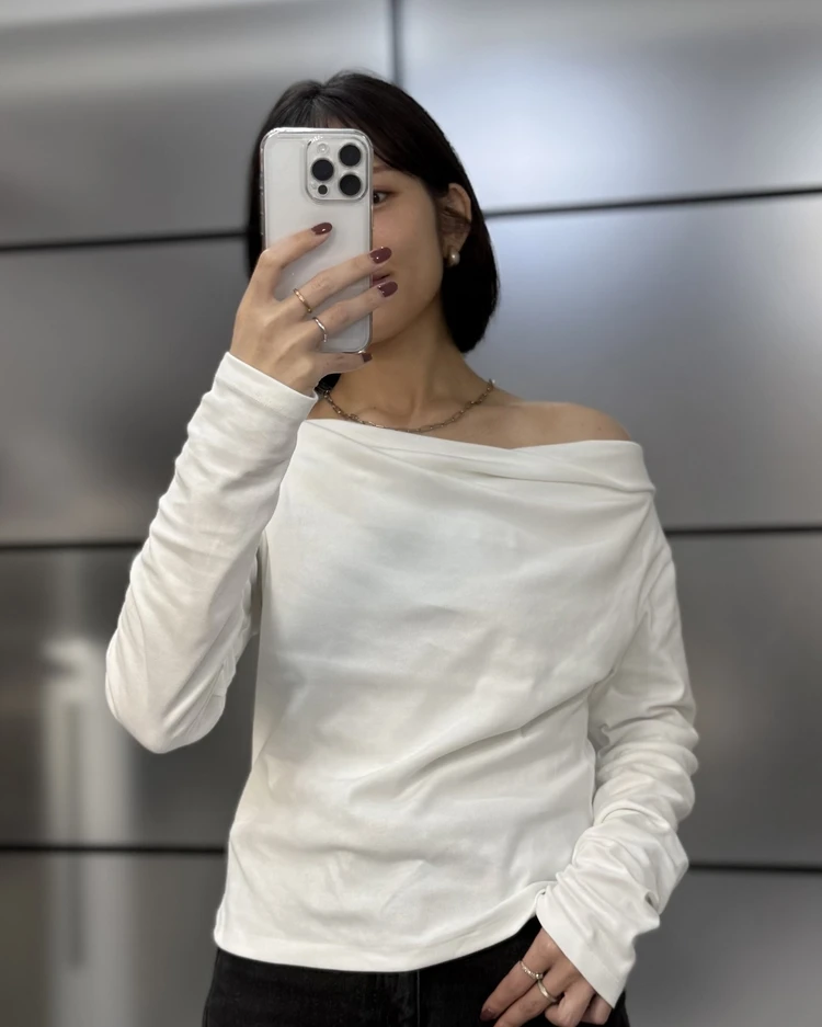【GU(ジーユー)購入品】骨格ストレートさん見て!トレンドのドレープトップス✨_2_2