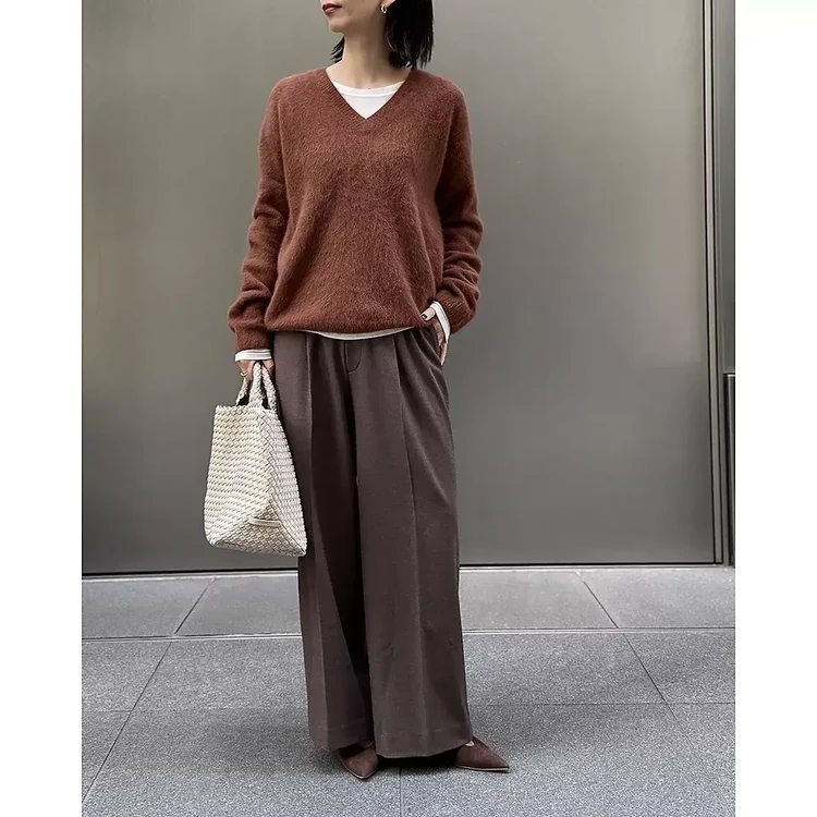 【優秀通勤パンツ】冬は暖かい＆美脚＆楽ちん。『M7days』の裏起毛タックパンツに決まり！