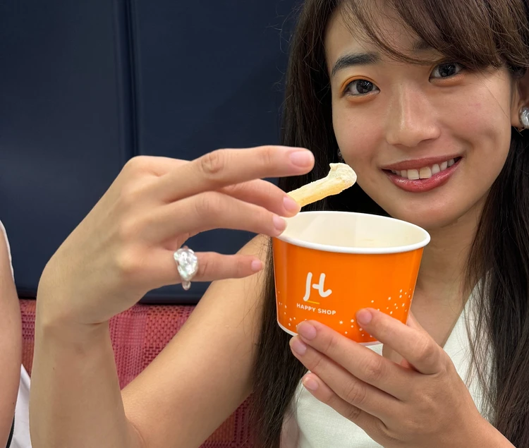 ハッピーターンソフトクリーム 食べ方