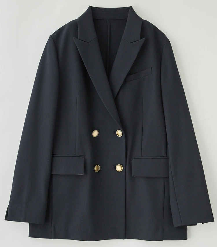 ルーニィ　ダブルテーラードジャケット　ネイビー