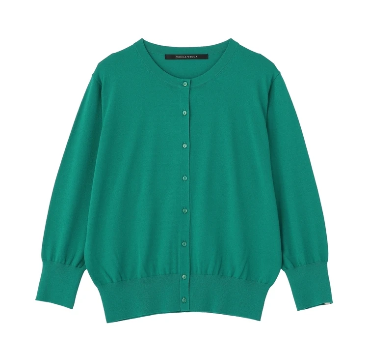 イェッカ ヴェッカ　【マシンウォッシャブル】カーディガン　グリーン