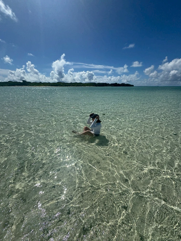 幻の浜。膝下ほどの深さ。