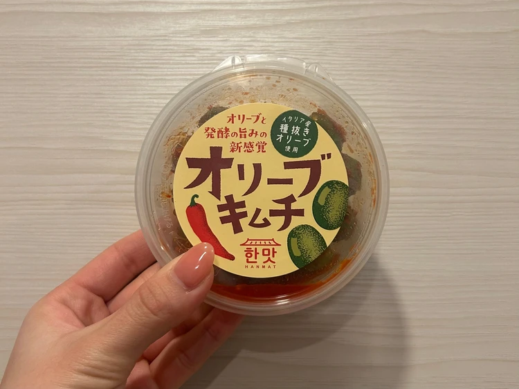 カルディで購入したハンマルの「オリーブキムチ」。