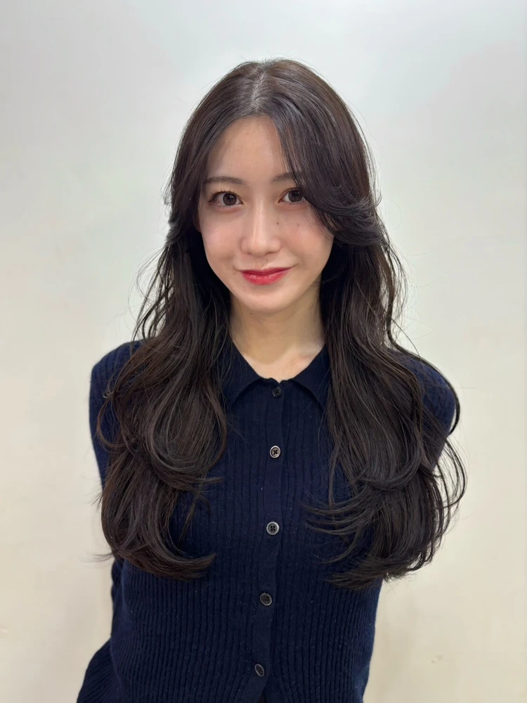 エアリーなロングレイヤー 正面