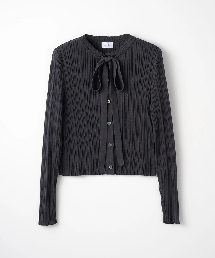 アウディーレ　ボウタイ リブ アンサンブル ニット　￥29700