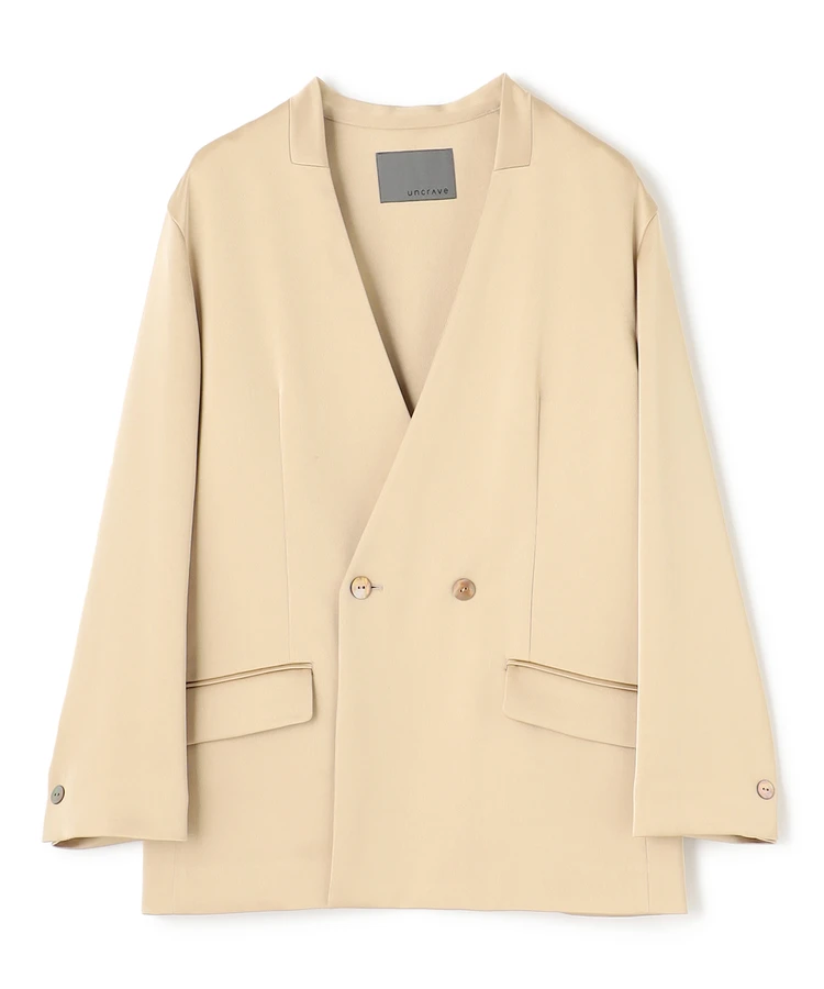 アンクレイヴ　SHINY W-SATIN　ジャケット　ゴールドベージュ