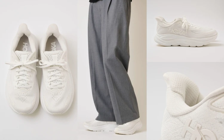 【HOKA】クリフトン 10は歩きやすくてはかない理由がない！スニーカーの選び方も【きれいめ派の通勤・休日スニーカー】