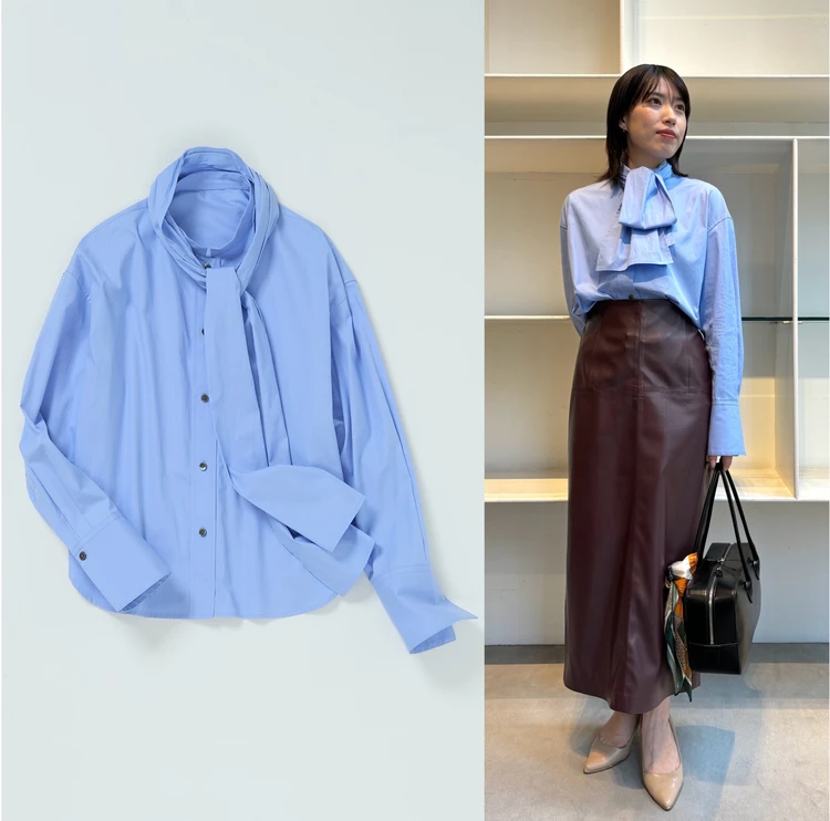 ティアラ　ロングボウタイシャツ　コラージュ写真