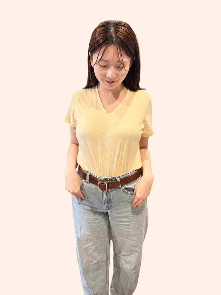 【GU】話題のバレルレッグジーンズを骨格ストレートがレビュー!『細見え』コーデ3選 #夏コーデ_5_2