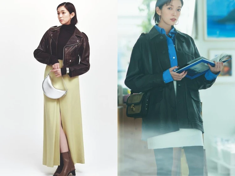 1-2月にアウターを買い足すなら？ 大人女子におすすめ「レザージャケット」コーデ6選。春まで使えるゆったりレザーが今の気分！