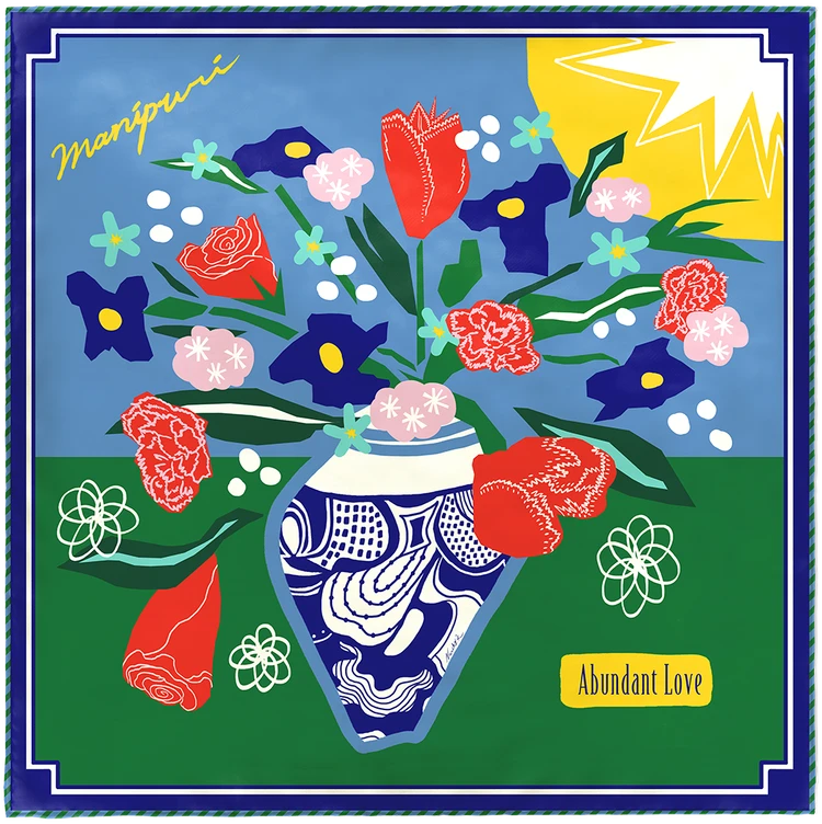 スカーフ ブルー