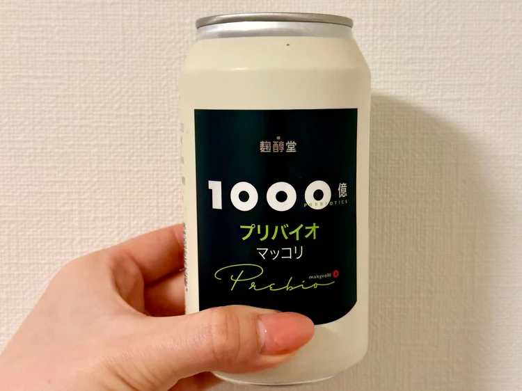 カルディで購入した「麹醇堂1000億プリバイオマッコリ」の缶