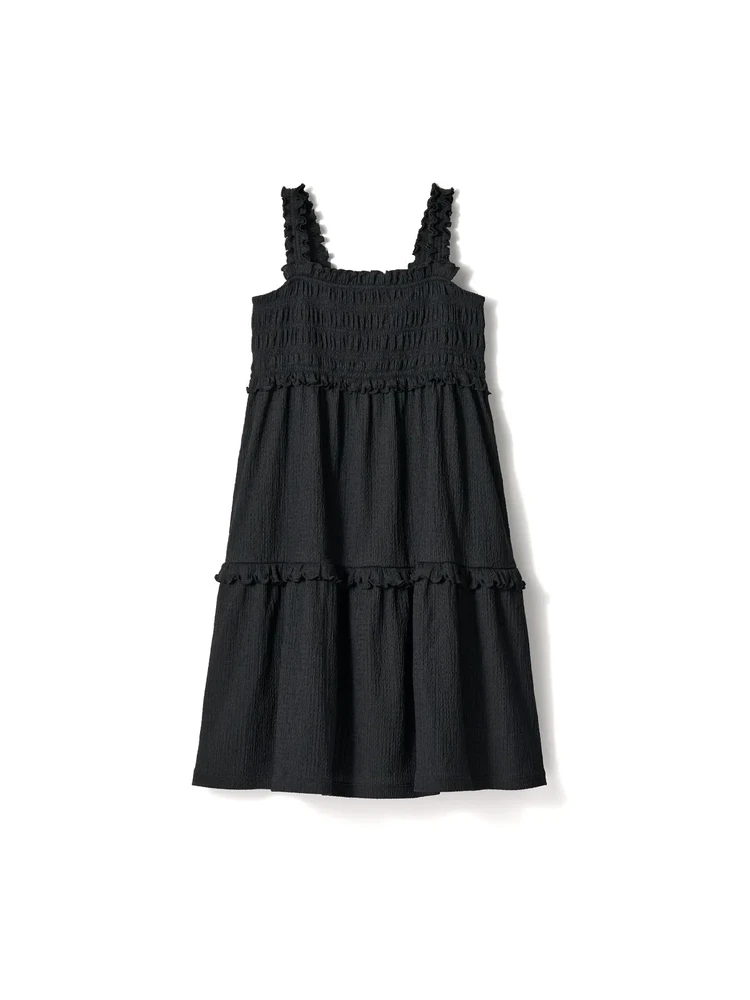 ユニクロ アンド セシリー バンセン GIRLS シャーリングワンピースノースリーブ¥3990