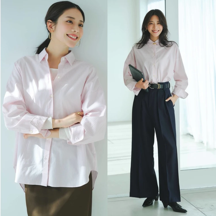 【優秀通勤ワードローブ・名品シャツ】プレゼンスタイルでコーデ比較！ 寄りの印象勝負のオンラインor全身バランス重視の会議室