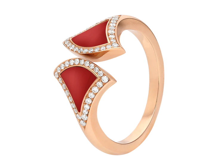 ブルガリ 「ディーヴァ ドリーム」リング(PG×カーネリアン×DIA)