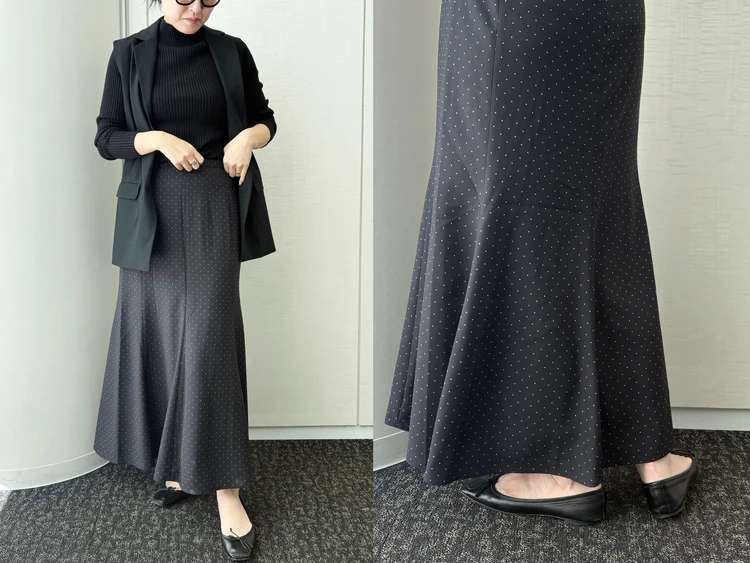 【UNIQLO(ユニクロ)】新作の「マーメイドマキシスカート」をライターが試着レビュー!キレイ、可愛い、着心地抜群の三拍子ぞろい!#BAILA読む試着室