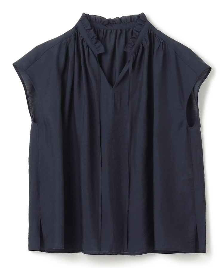 アンフィーロ　ヴィンテージシアー ギャザーブラウス　￥5990