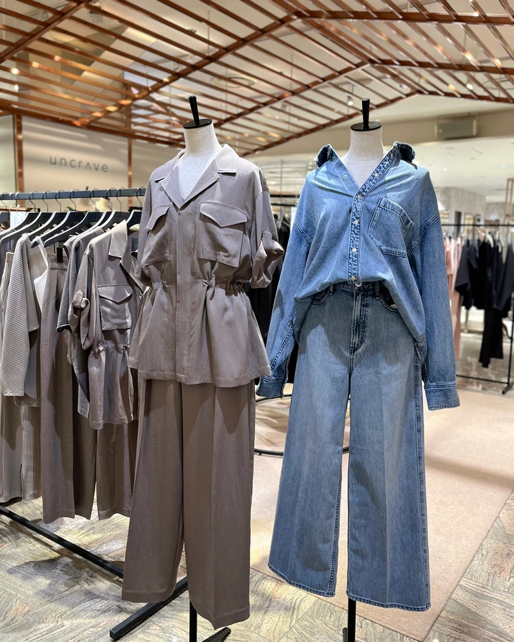 アンクレイブ　デニム×デニムシャツ　デニムコーデ　POPUP　新宿伊勢丹