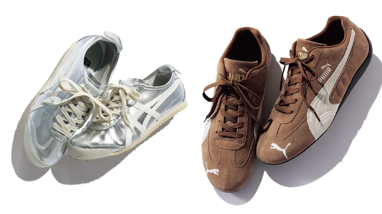 【プーマ、オニツカタイガーの薄底スニーカー】ボトムス別・正解コーデをスタイリスト石上美津江が指南