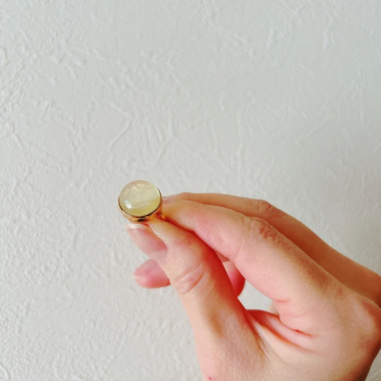 ödül(オジュール)のリング「レモンクオーツ:moon walk ring」