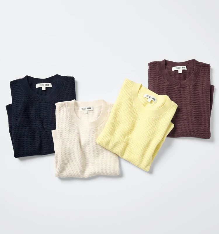 コットンクルーネックセーター