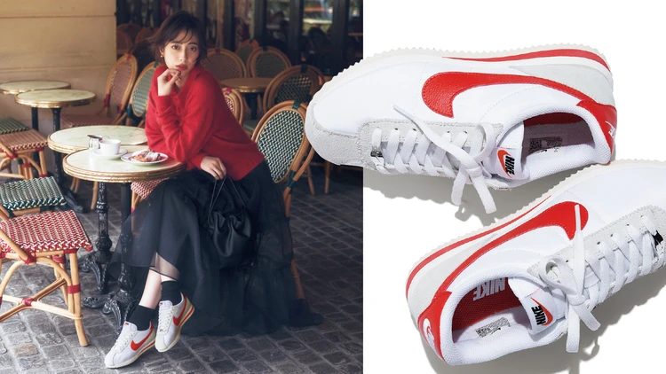 【「ナイキ」のローテクスニーカー】レディなコーデにおすすめ!チュールスカートの軽やかさにマッチします♡