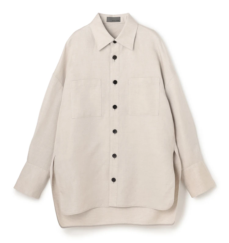アンクレイヴ　リヨセルライトリネン BIGシャツ　￥28600