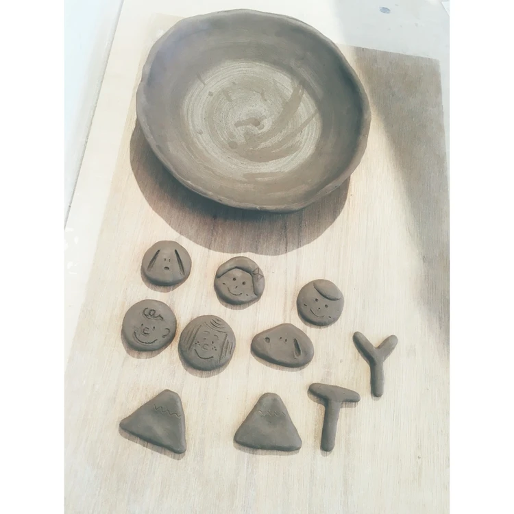 手作りのお皿、手作りの箸置き_2