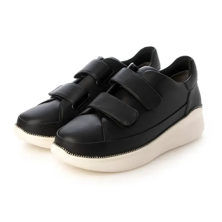 マッキントッシュ フィロソフィー 厚底ベルクロストラップスニーカー ブラック