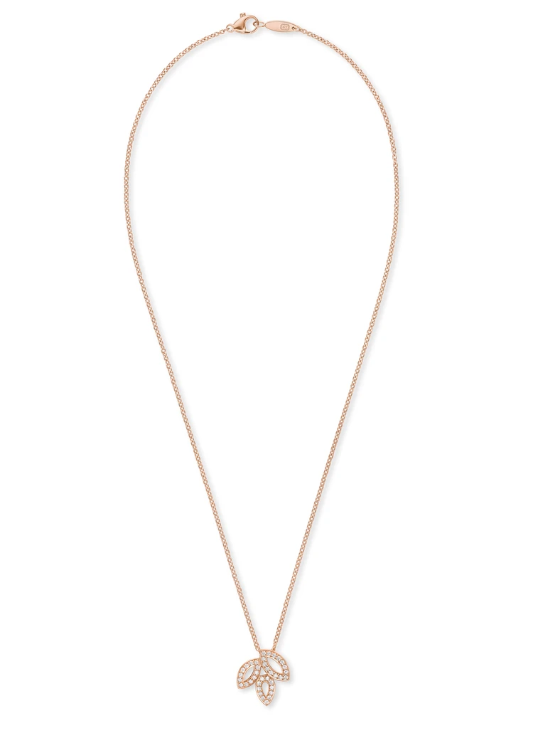 「リリークラスター・ミニ・ペンダント」（ダイヤモンド×RG）￥737000