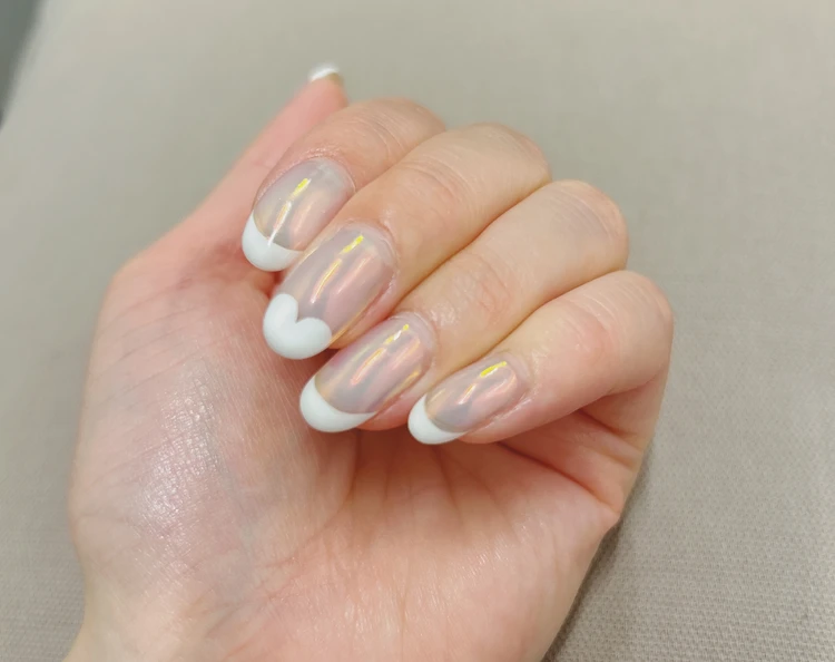 オーロラミラー×フレンチネイル