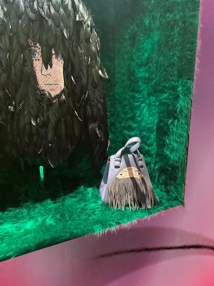 【非売品】ロエベ展　ノベルティ　トートバッグ　ジブリ　青 LOEWE ロエベ ジブリ トートバッグ ノベルティ クラフテッド
