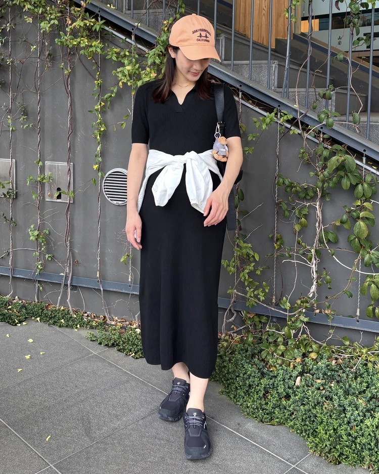 【UNIQLO】スキッパーポロニットワンピースで旅行も快適#一軍ワンピ_5