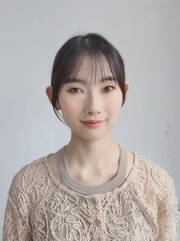 30代髪型・ミディアムの正面