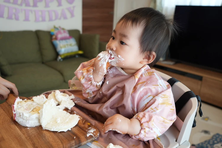 1歳女の子バースデーお家でお祝い【お祝いプレート、スマッシュケーキ】_2_2