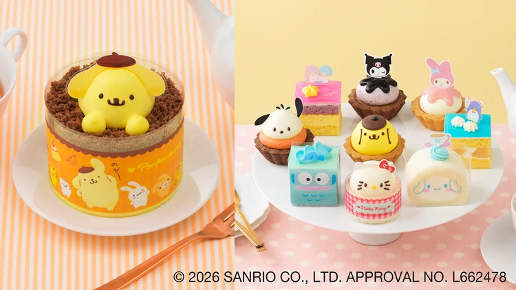【銀座コージーコーナー】ポムポムプリンがケーキに♡　ティータイムが盛り上がるサンリオキャラクターズのプチケーキには新顔も♪