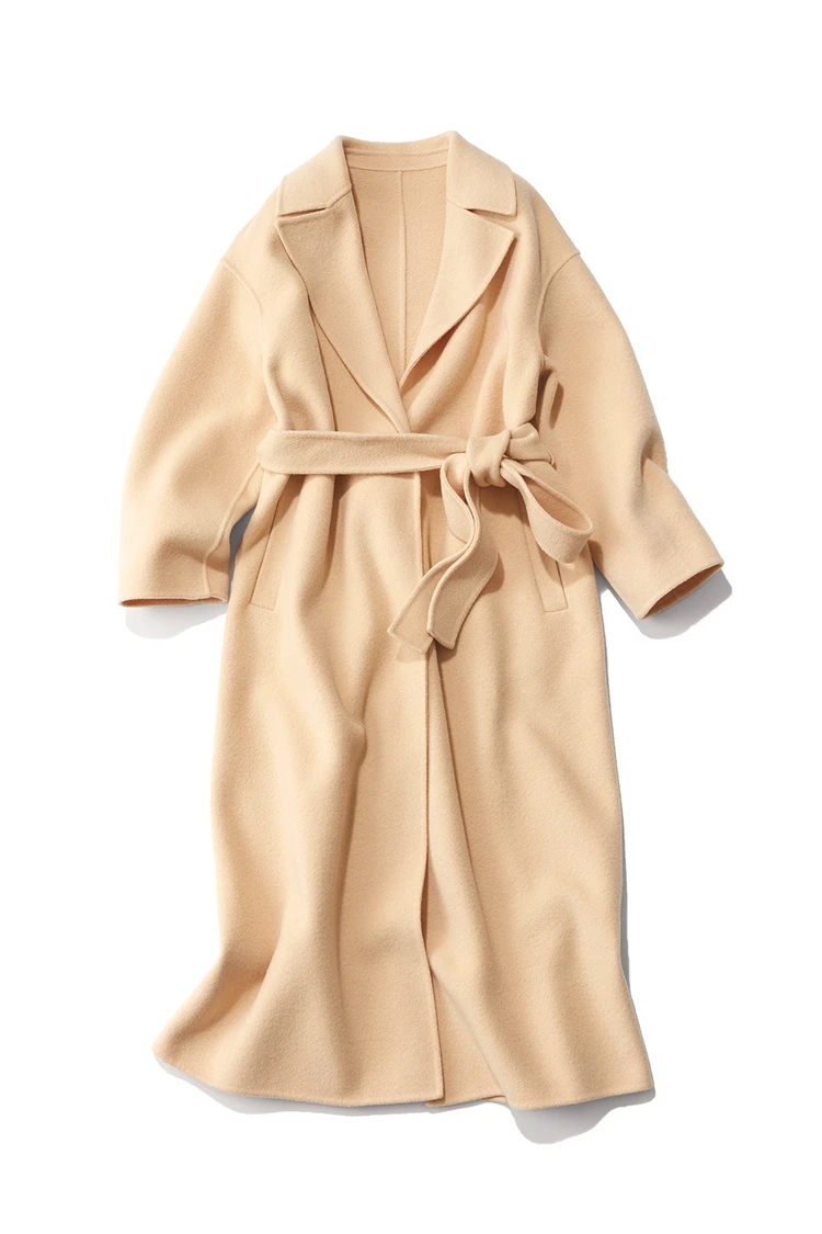 イエローのリバーロングコート